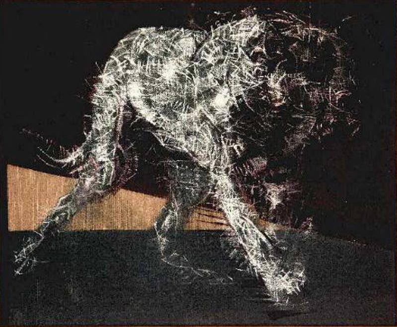 His beloved nanny (who lived with him & slept on the kitchen table) died in 1951. Lucian Freud (1951), Pope I (1951) & Dog (1952 & 1952). His work challenged in excavating the dark side of reality - a process informed by experience of the persecution, war & evil of the time.