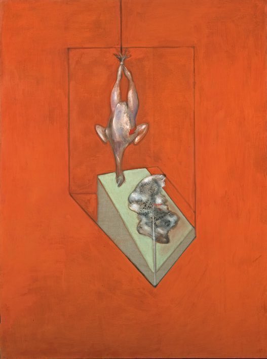 Later works have more upbeat colouring & transcendental visions. Study for a Portrait with Bird in Flight (1980), Triptych Panel (1982), Study for Self-Portrait (1982) & Triptych (1983)