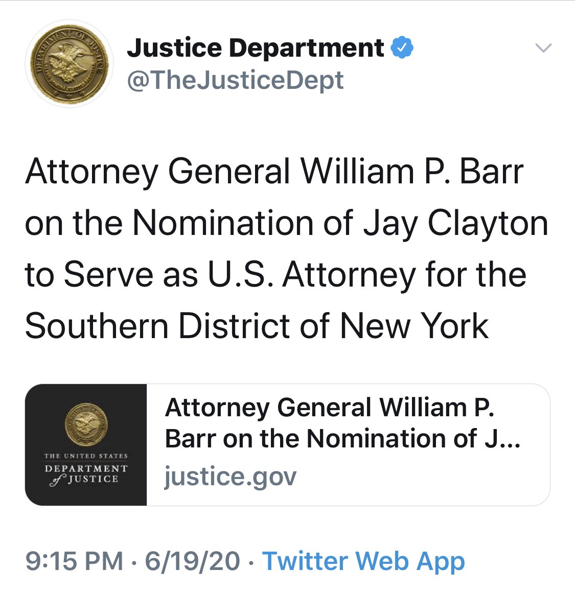 4484   https://twitter.com/TheJusticeDept/status/127414876476945203  https://twitter.com/SDNYnews/status/1274178732476059650THE GUARD REFUSING TO STEP DOWN?POTUS refusal to formally nominate? APPOINTED TO POST BY SDNY JUDGES [unusual][removal of 'acting']?The stakes are high.They will fight.Super bowl > puppy showQ
