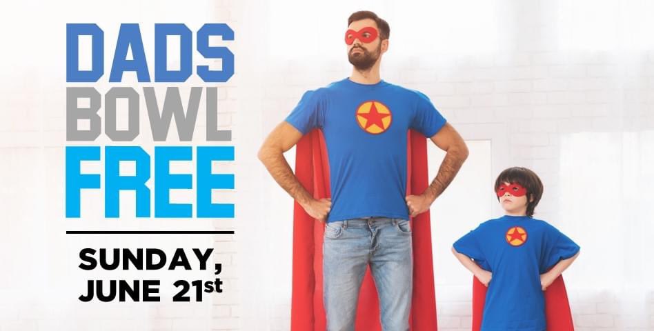 Dad. Pops. Old Man. Big Guy. Captain Awesome. No matter what you call him, Dad bowls FREE all day on Father's Day! *pleasw note, bowling is only available at our Meridian &amp; Ontario locations currently* #FathersDay #bowling #family #FUN #BigAls #Meridian #Ontario