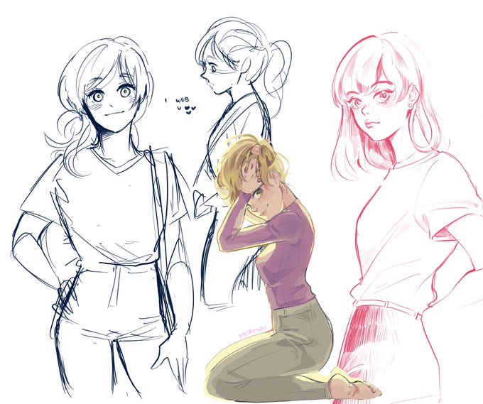 I don't have much WIPs since I cleared up my files recently? but here are some stuff I managed to salvage (studies, thumbnails and sketch)!
Thank you for the tag bee and @grimteas ? https://t.co/a3kZPqCZ6I 