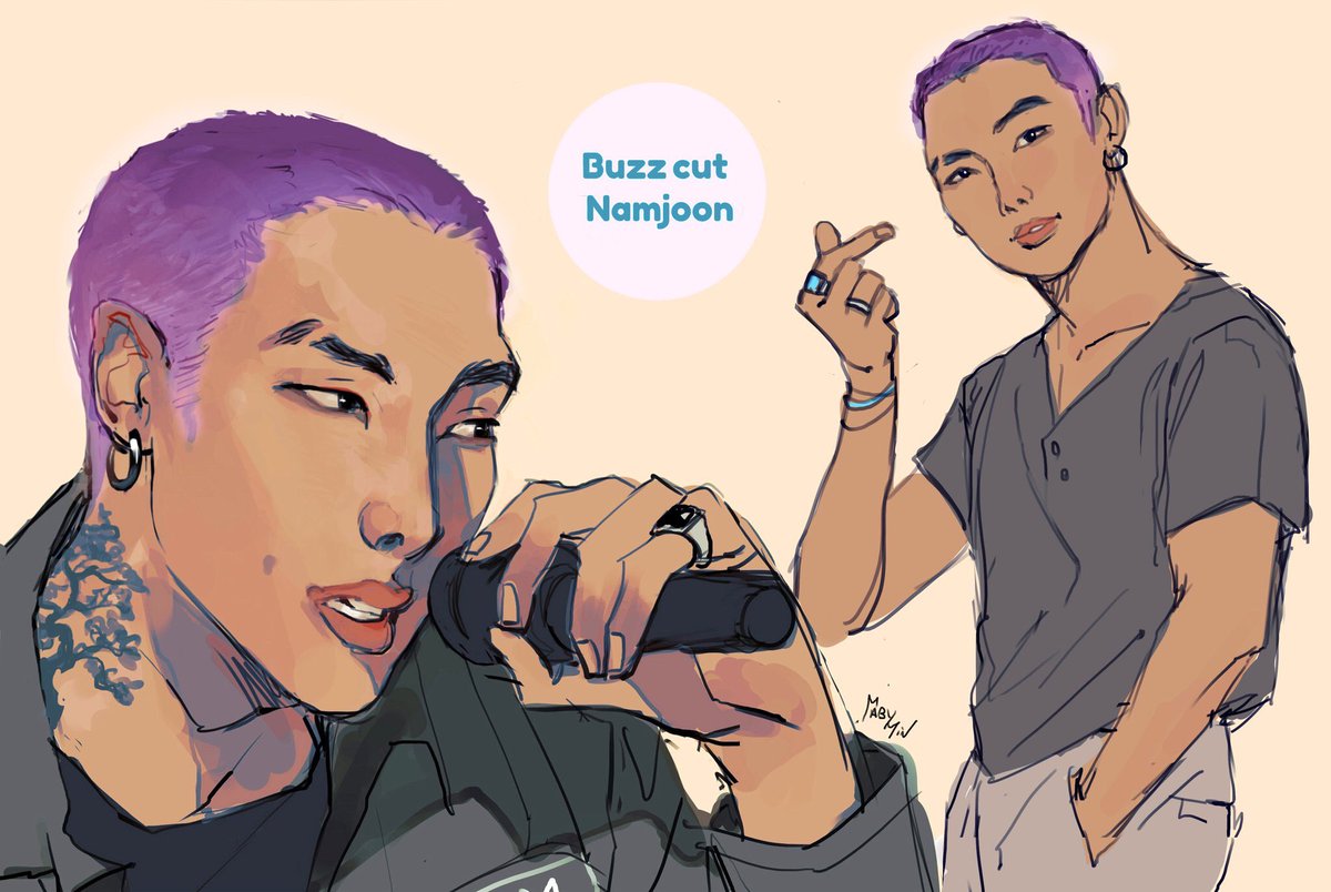 I just imagined your fanart but with pink buzz cut and I couldn’t contain m...