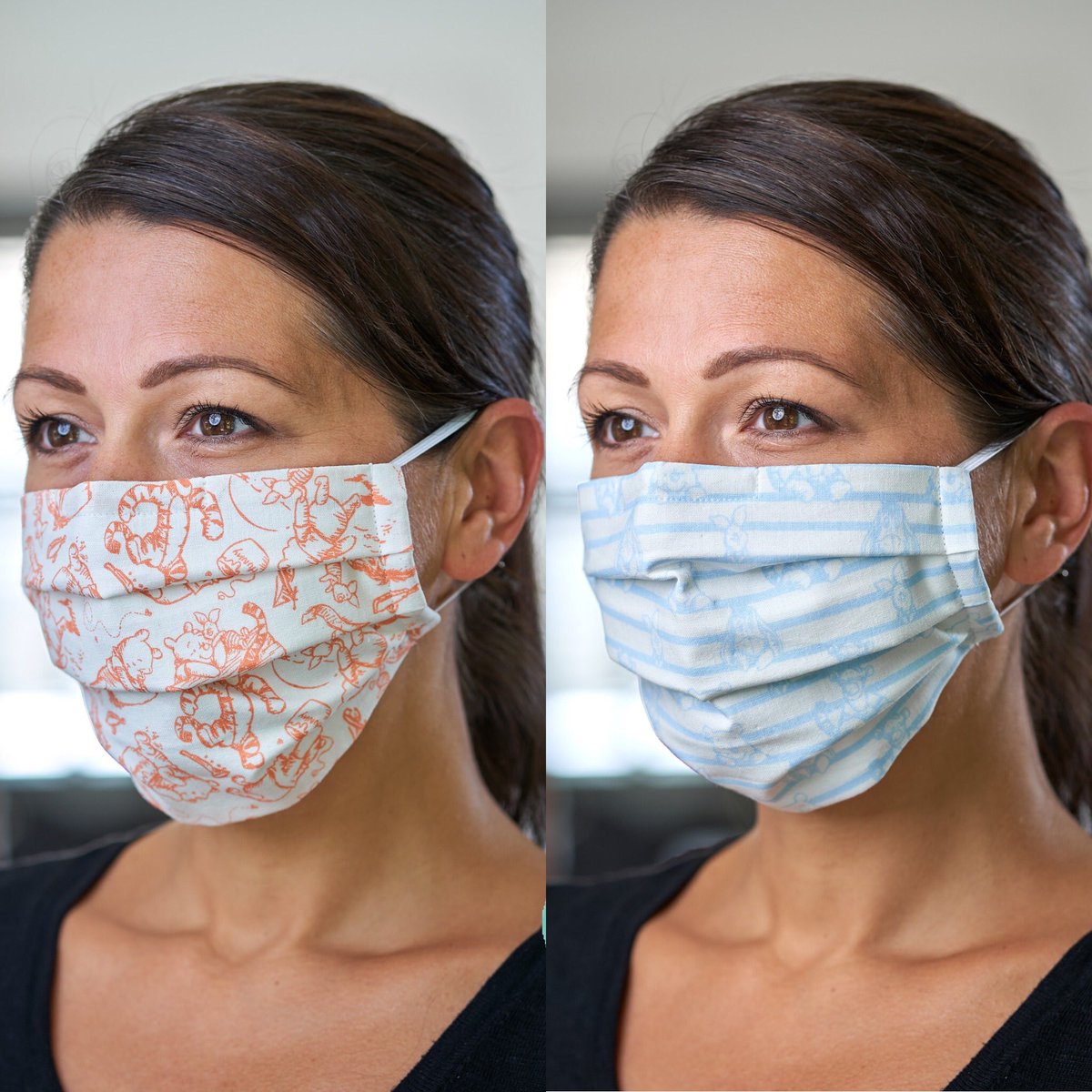 CraftyAshShop's tweet image. Two new additions to the ever popular WINNIE THE POOH Collection! #WashableFabricMasks #ReusableMasks