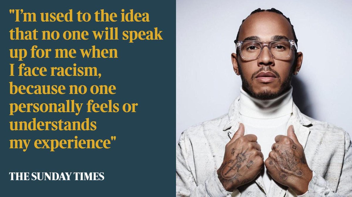 We’re quick to condemn monkey chants, says @LewisHamilton, but what about the fact people of colour are treated differently every day? Read the column here: thetimes.co.uk/edition/news/i…