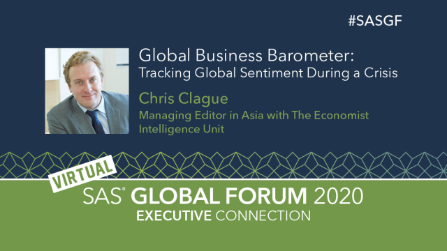 Coudert_Chris's tweet photo. In this presentation, Chris Clague, Managing Editor in Asia with @TheEconomist Intelligence Unit, will go over the results of the Global Business Barometer, as well their implications for businesses around the world. #SASGF https://t.co/J2KalGq1pb https://t.co/FlOwm2tnPN