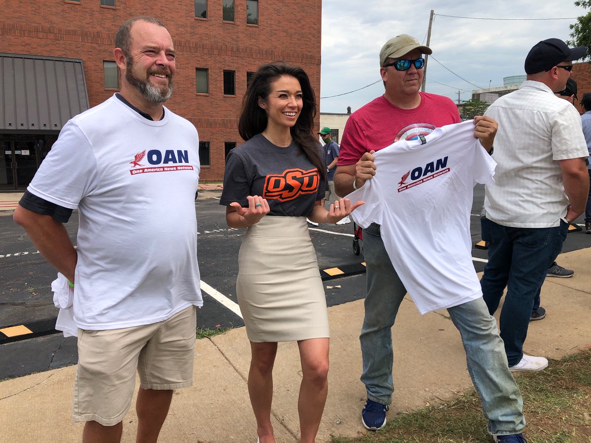 Oklahoma Mike Gundy Oan One American News Network Shirt Size S-5XL Trump Tee