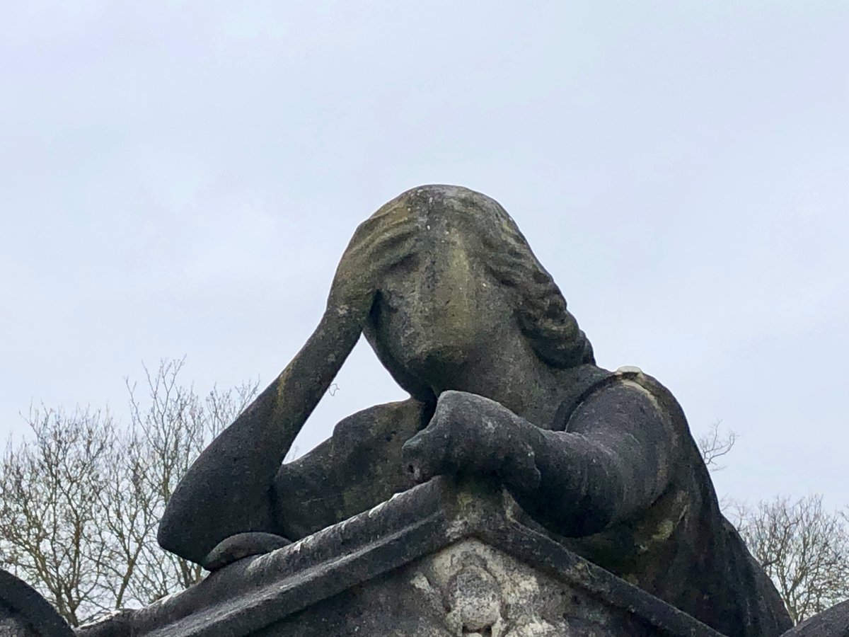 During lockdown I've taken to walking round our local cemetery quite a lot. It's become one of my favourite places, not least because of its wealth of melodramatic statuary.