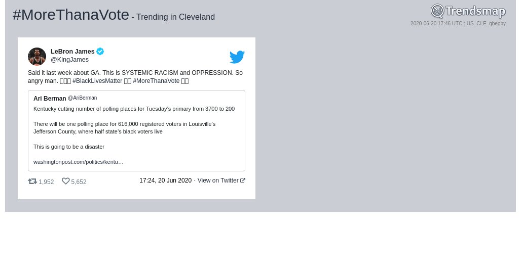 Trendsmap Cleveland tweet media