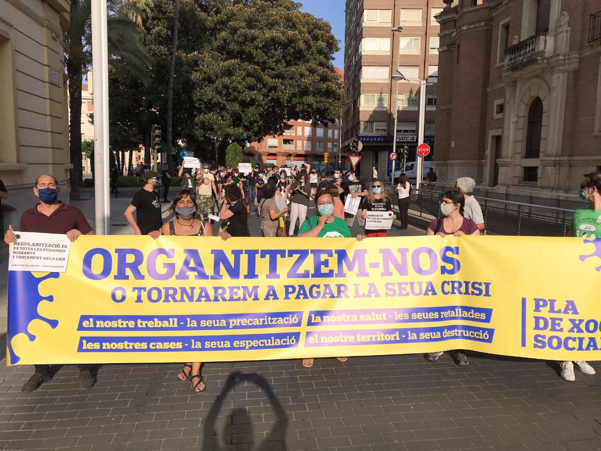 A Castelló també estem als carrers. #PlaDeXocSocial Organitzem-nos o tornarem a pagar la seua crisi.