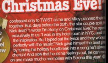 December 24, 2007: Nick Jonas wrote “Sorry” in his hotel room to cope with his breakup from Miley Cyrus. He had planned a romantic holiday for them together in NYC, but they broke up the week before Christmas.