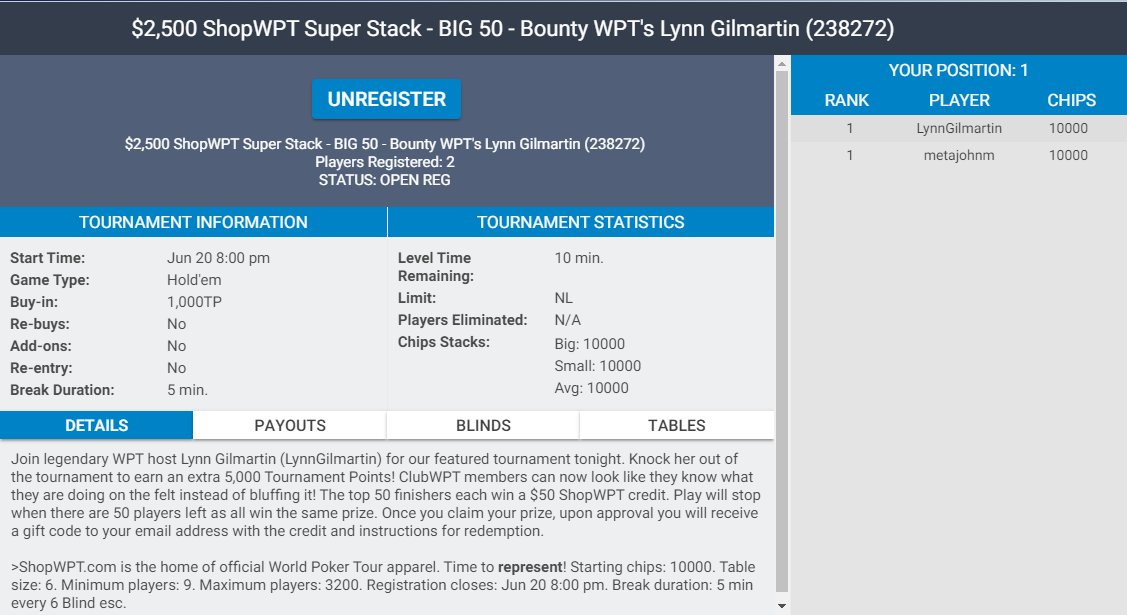 Only 2 registered so far, not sure its going to stay that way.