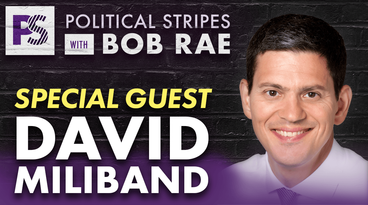 PStripesPodcast's tweet photo. “There's obviously a history of a #refugee or forced displacement, but the last five, seven years have been really rotten for the people who are fleeing conflict.” @DMiliband of the @RESCUEorg on Episode #38 of #PoliticalStripes with @BobRae48  https://t.co/cSxeXaoZli https://t.co/ZYgw1zRYRn
