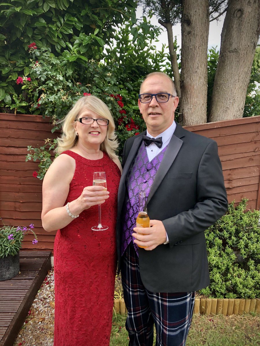 Our Chairperson Gill Etherington and Mr Bob ready to welcome you all. We hope you have a #marvellous night! Xx