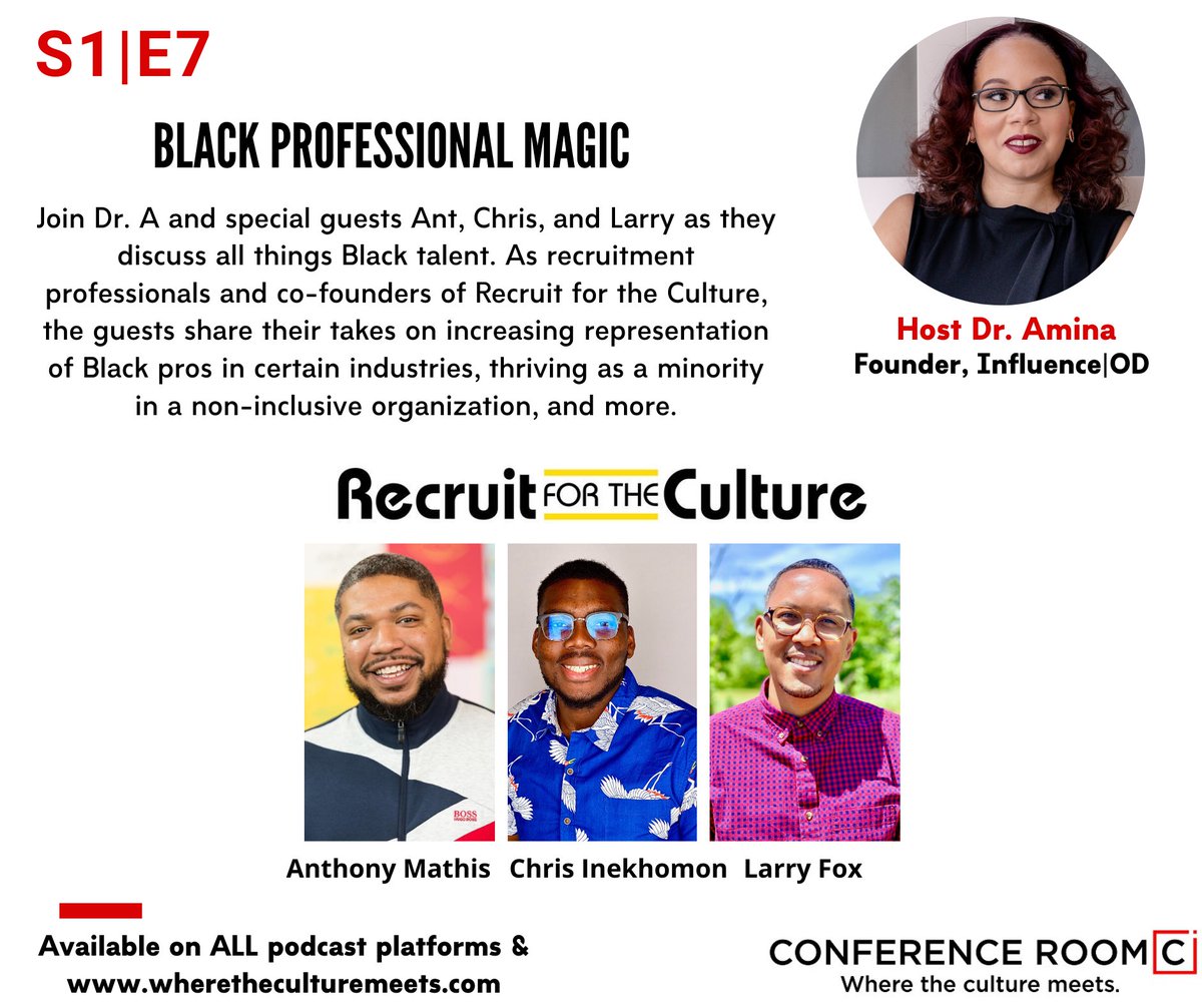 InfluencebyAG's tweet photo. New epi alert 🚨 (a thread)
Saw a post urging Black pros to apply to jobs bc orgs will be scrambling to on board/promote them. 
It was meant to be humorous but there may be some truth in it. Orgs  have a habit of reacting to  triggers when it comes to diversity.  
#blackpodcasts https://t.co/OLoDfCwcOI