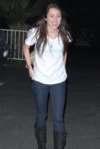 Over the next month or so, Miley was photographed wearing Nick’s dogtag necklace in public multiple times while hanging out with friends and on her way to the recording studio [February 2008]