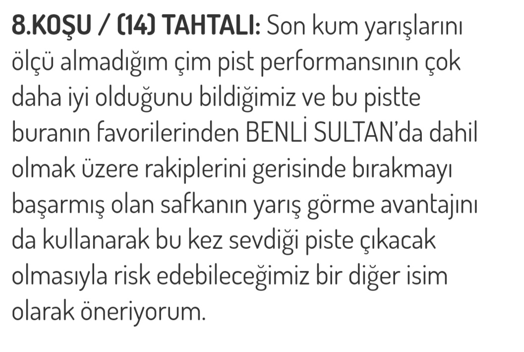 🗯️VARAN-4: Ve güne ait son banko olan TAHTALI da kazandı. BURAK SİPAHİLER bugün Ankara ve İzmir'de önerdiği 4 banko da kazanmış oldu.