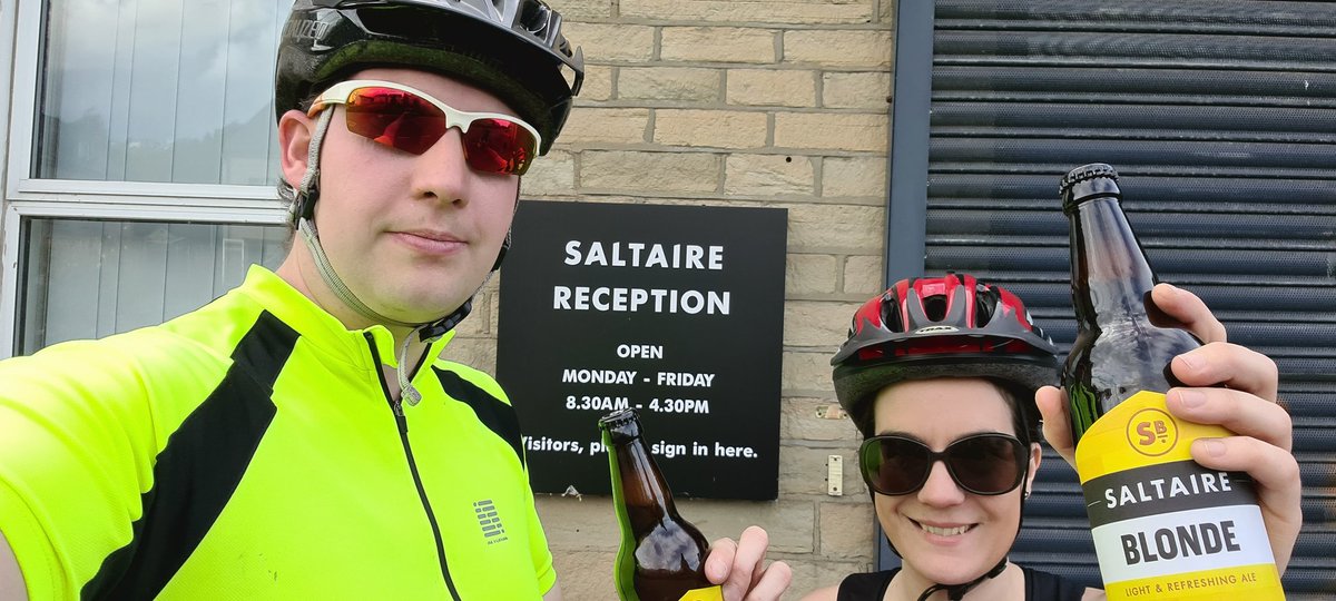 taelgie's tweet photo. @SaltaireBrewery @EFB90 we have cycled for 2 hours from Leeds to bring home your marvellous Saltaire Blonde. We will return when we can come and buy in person once again!! 🍺 https://t.co/fy68JIw1Rp