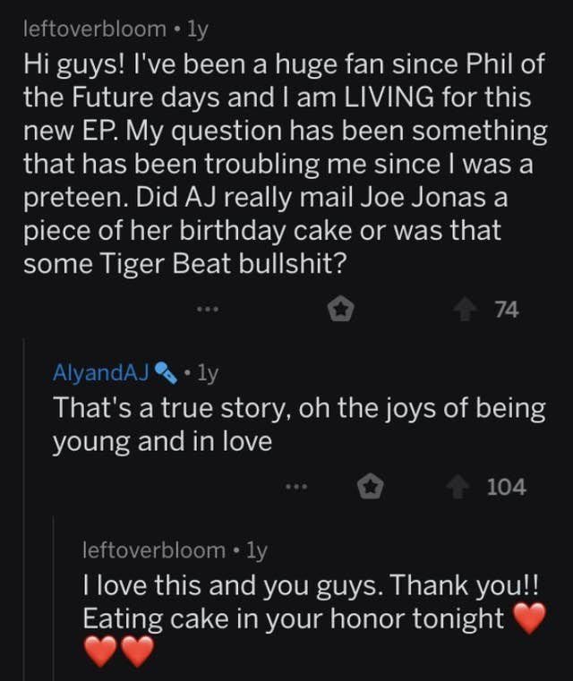 Side note: Aly & AJ recently tweeted that “Potential Breakup Song” was not written about Joe Jonas, although past stories seem to imply otherwise.