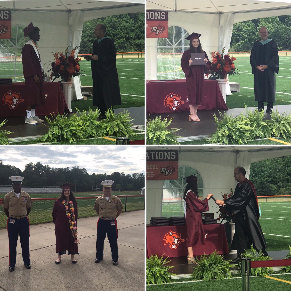 MrsSullivanMVHS's tweet photo. Here is just a sample of our last three days of individual graduation ceremonies. Thank you to all of our staff, families, and visitors who have made these (and two more days to come) so special for our seniors. We appreciate and love you all. Congrats class of 2020! #viewpride https://t.co/op6aNIG7zP