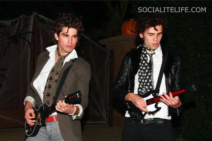 October 31, 2008: Justin Gaston, who was Miley Cyrus’ boyfriend at the time, dressed up as Nick Jonas for Halloween