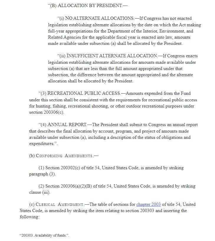 This is nothing less than a funding mechanism for US Bureau of Land Management piggy backing on the trillion dollar bill passed earlier this year & limiting  @POTUS authority to change it.