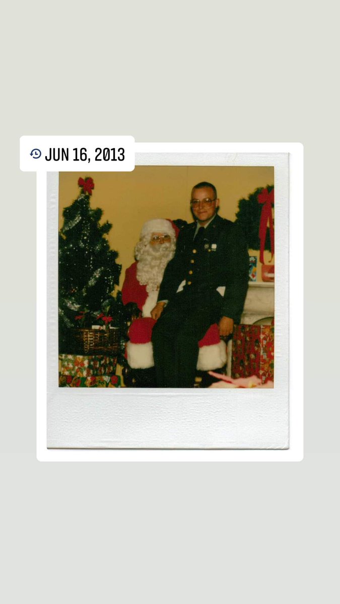 TimFry13's tweet image. Pic was taking just after basic training.  Santa is my Dad, he did it for 20 years at Glen Brook Mall in Ft Wayne.