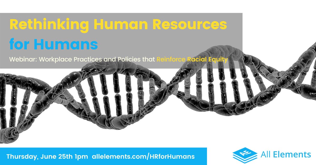 Join us next Thursday 6/25 at 1PM EST as we kick off a new series "Rethinking Human Resources, for Humans" with a webinar dedicated to #racialequity. hubs.ly/H0rJKmv0 
<a href="/communitygirl/">Angela Connor</a> <a href="/drnatalieparks/">Dr. Natalie Parks</a> <a href="/drgreenpower/">Reginald Parker</a> and Amanda Barnett. 
#HRTech #HRforHumans