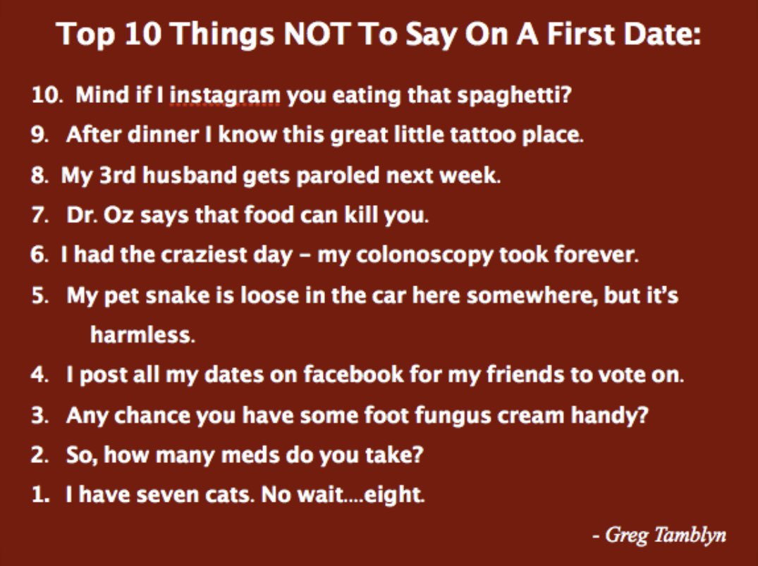 TrueDating1's tweet image. #firstdaterules 😂