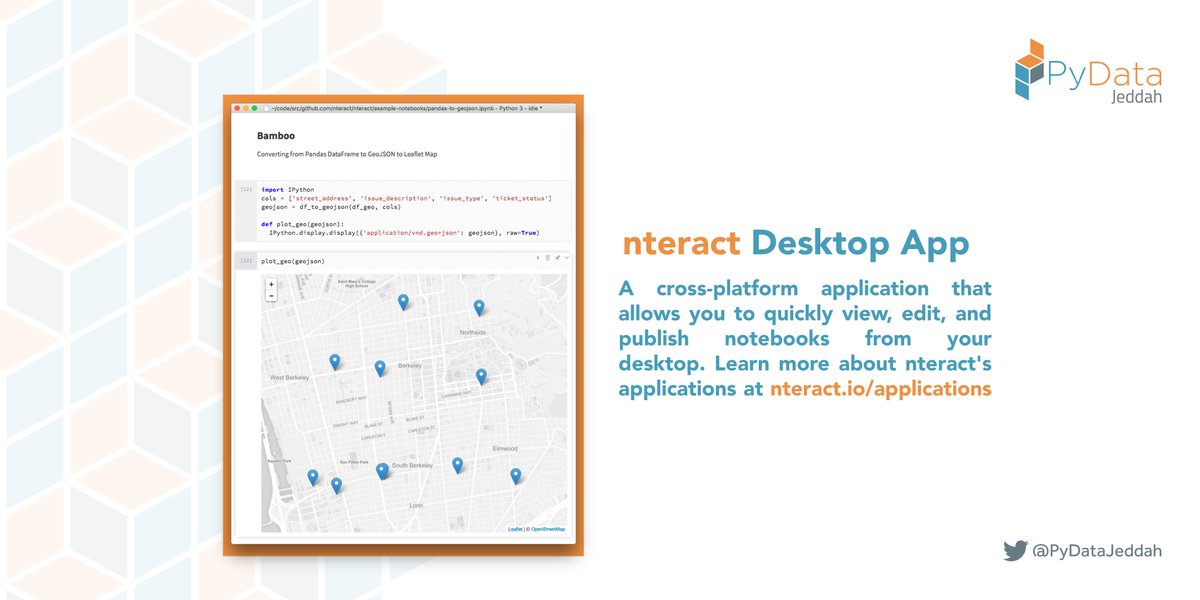 Create and build interactive applications with <a href="/nteractio/">nteract</a>. nteract provides a client-side SDK for integrating notebook and REPL UIs into your software.

For more details:
nteract.io