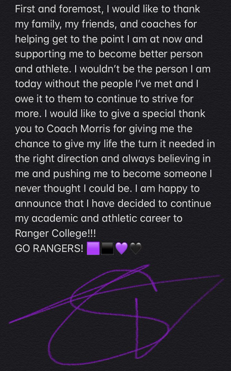 trystanvitzelio's tweet photo. I’m happy to announce I’ve decided to continue my academic and XC/TF career to Ranger College! 🥳
#representRC https://t.co/f6QIcIoqxd
