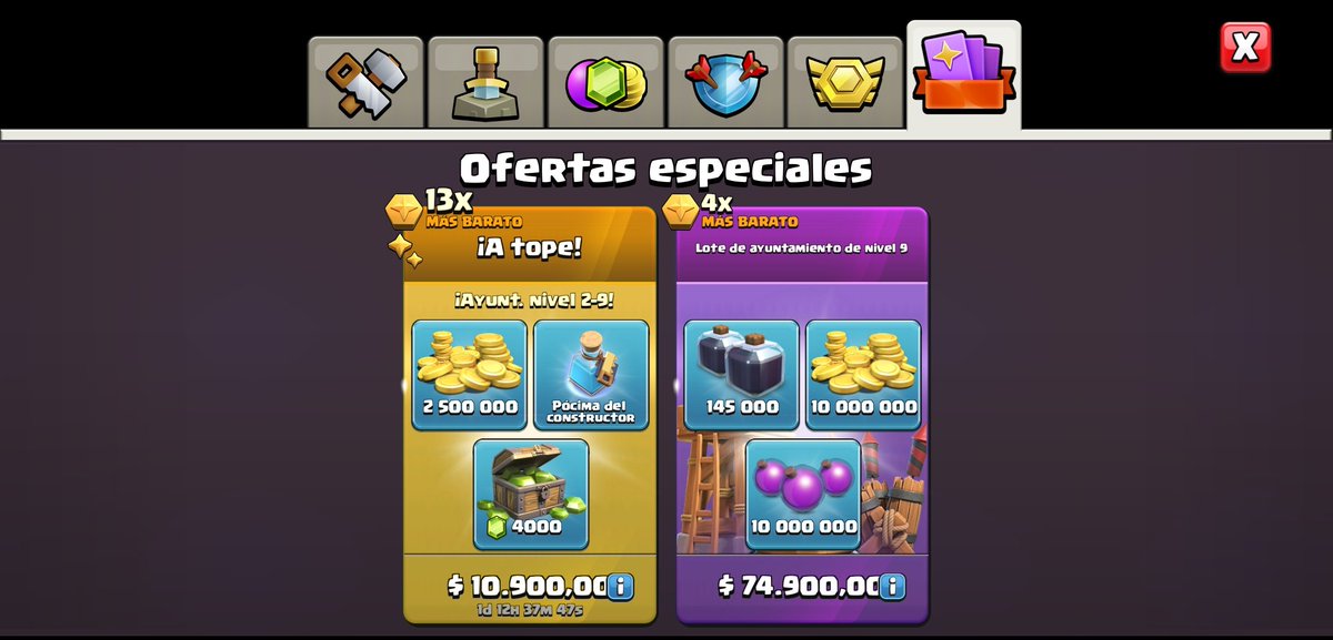Atencion TH2 a TH9!

Si quieren comprar gemas EL MOMENTO ES AHORA! 4.000 Gemas practicamente regaladas con libro y oro!!

Corre la voz con RT y ♥️!!!