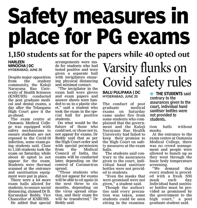 DentalPgs's tweet photo. @DrTamilisaiGuv @TelanganaCMO @rashtrapatibhvn @timesofindia #HealthOverExams 1150 students didnt "SIT" for paper. We were "FORCED" "PUSHED" feeling like Hitlers Gas Chambers. Lack of clarity. University not clearly giving OFFICIAL CIRCULAR with dates and details of OPTIONAL EXAM https://t.co/knGgxFJr1h