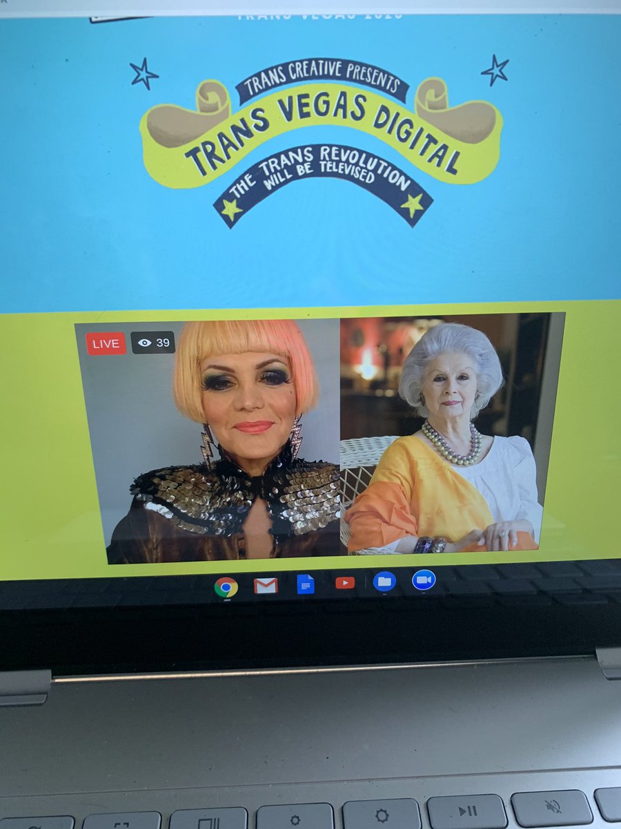 InterGENDERational conversations with me and April Ashley talking  about being trans in the 1950s #transvegas2020 to watch goto transcreative.uk