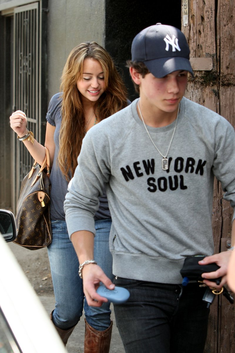 April 11, 2009: Nick Jonas and Miley Cyrus are officially reunited when they went out for lunch together in L.A.