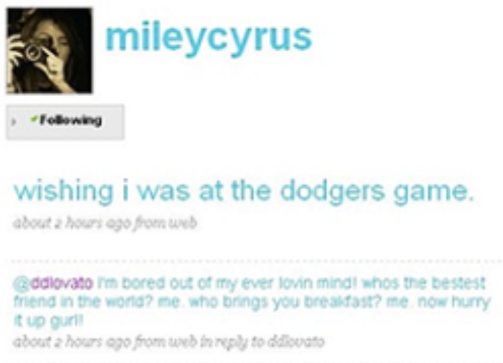 April 13, 2009: Nick Jonas attends a Dodgers baseball game. Miley tweeted about wishing she was there.