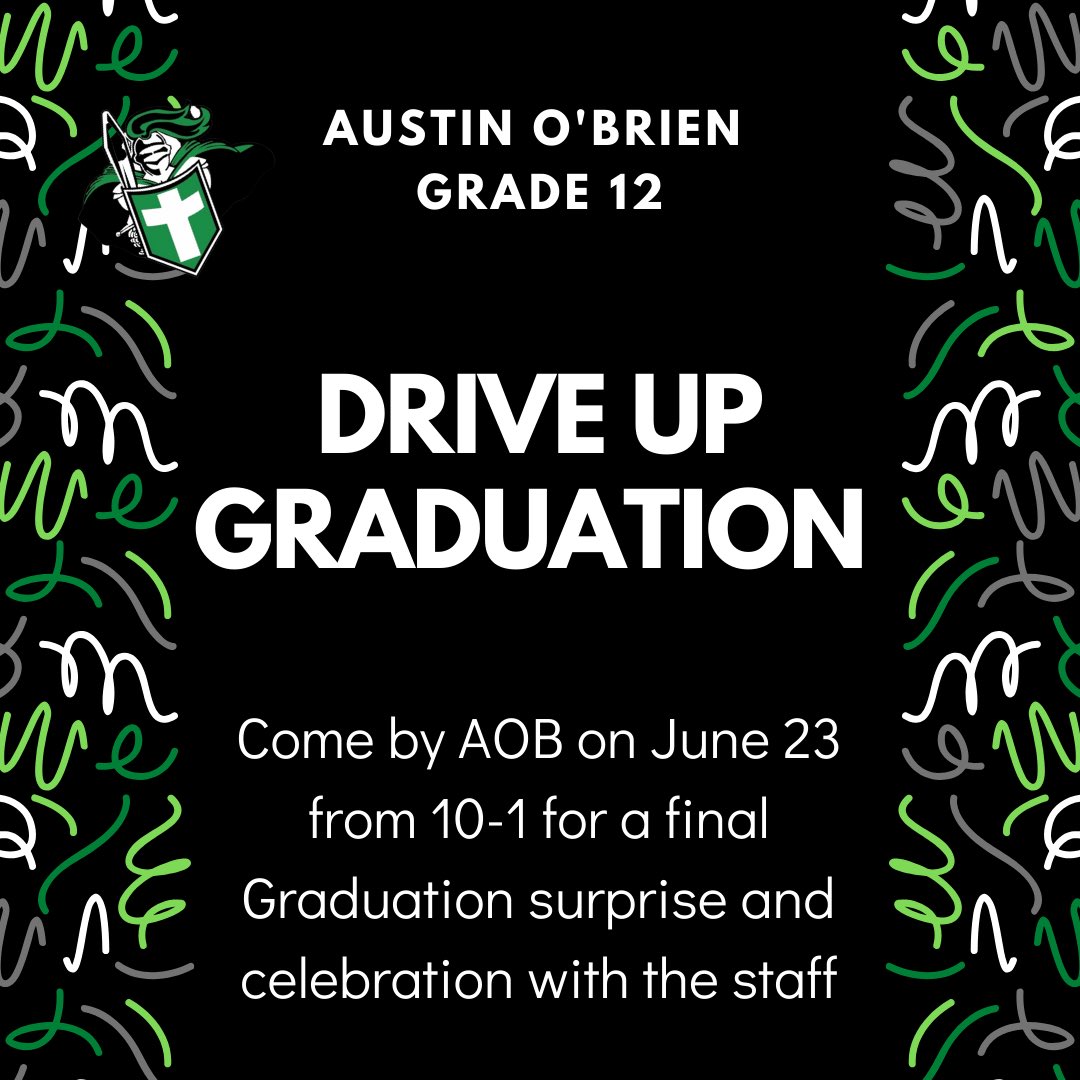 We hope to see all our Grad’s for one last goodbye at AOB! Community members, please join us to celebrate our amazing students! #ecsdfaithinspires