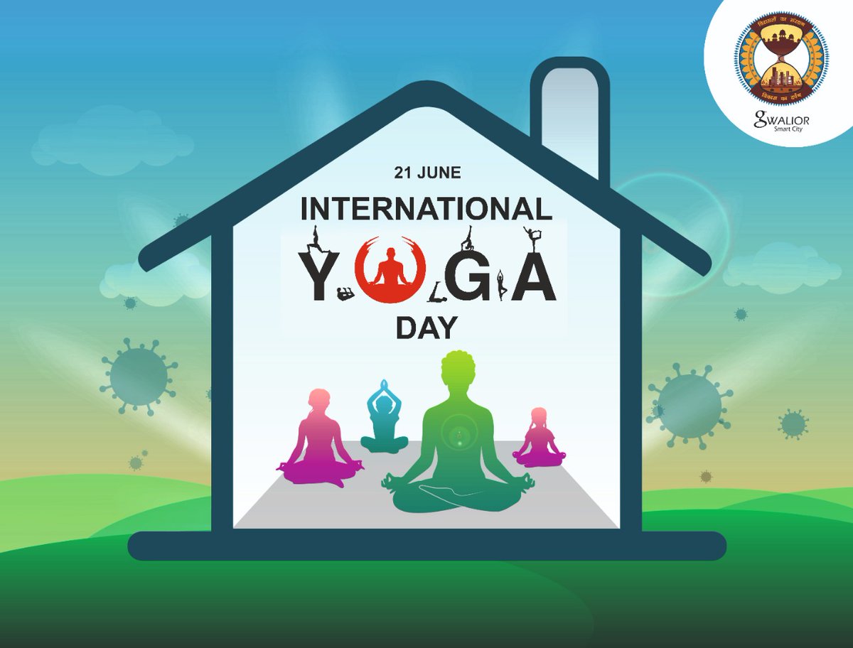 smartgwalior's tweet photo. Perseverance & practice lead to perfection
рдпреЛрдЧрд╛рднреНрдпрд╛рд╕ is the ultimate beneficial wisdom for good health & immunity particularly in #COVID times. Mark the #InternationalYogaDay by practising with your family at home, & follow all social distancing norms.
#Gwalior #GSCDCL https://t.co/cmBUC6VTvY