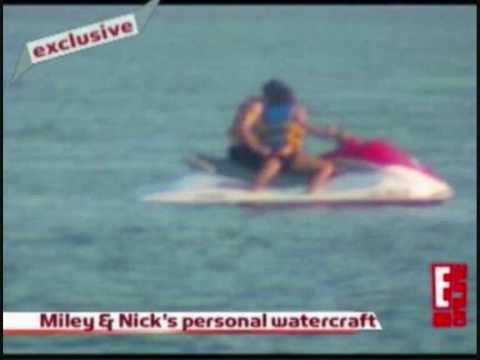 June 9, 2009: Nick and Miley were seen kissing on a jet ski in Georgia while Miley was there to film The Last Song.
