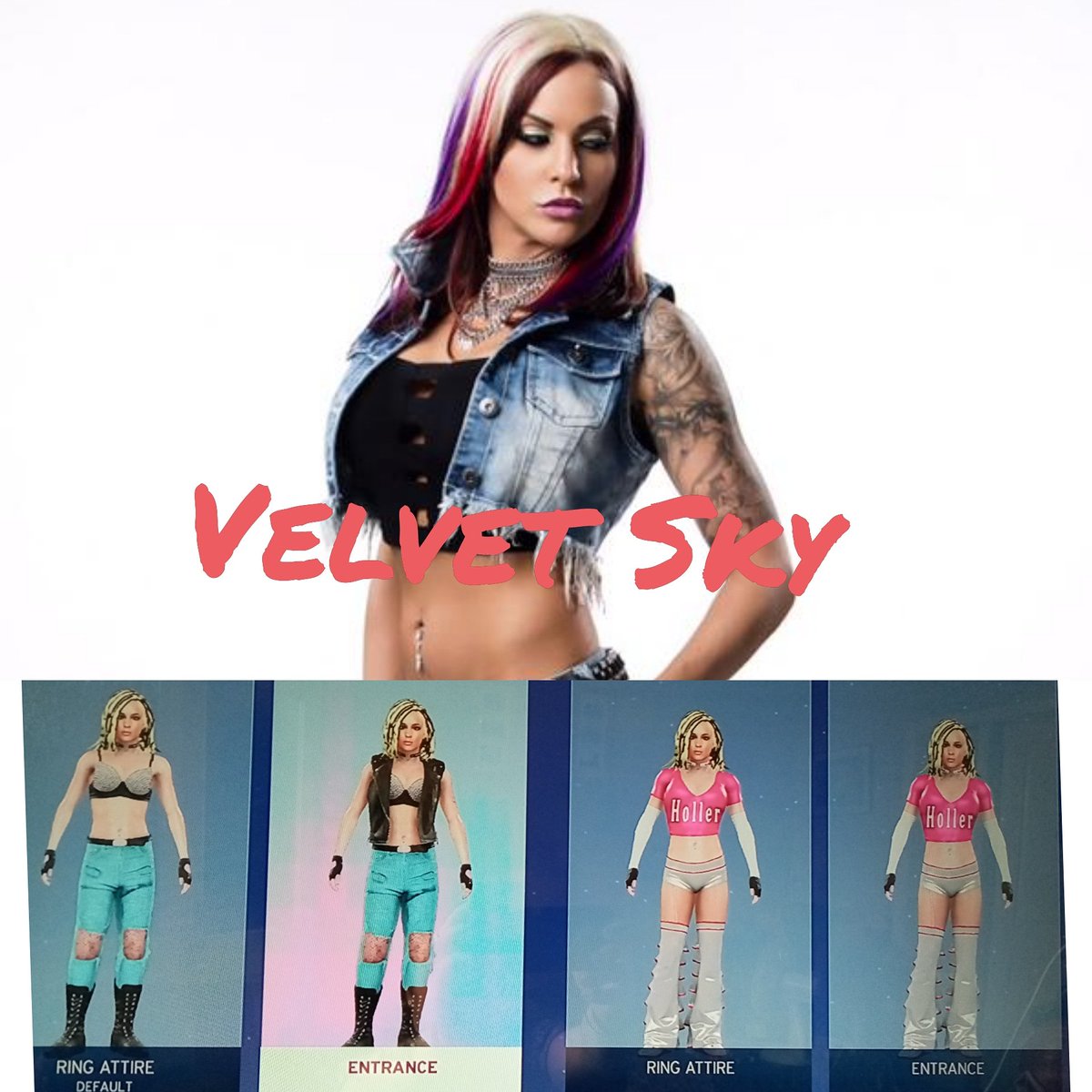 WrestlingCreat2's tweet photo. Today's Creation I Present To You

VELVET SKY

#2K20#PS4 #wrestlingcreationsuk #velvetsky @VelVelHoller https://t.co/FIiGp8RdHp