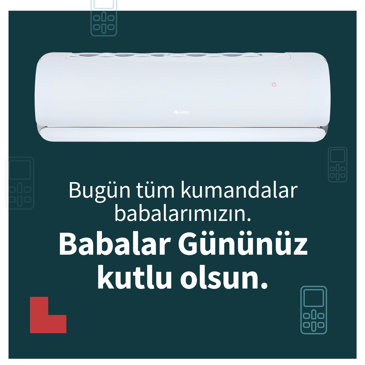 tlcklima's tweet image. Tüm babaların Babalar Günü kutlu olsun. #BabalarGünü #Gree #TLCKlima