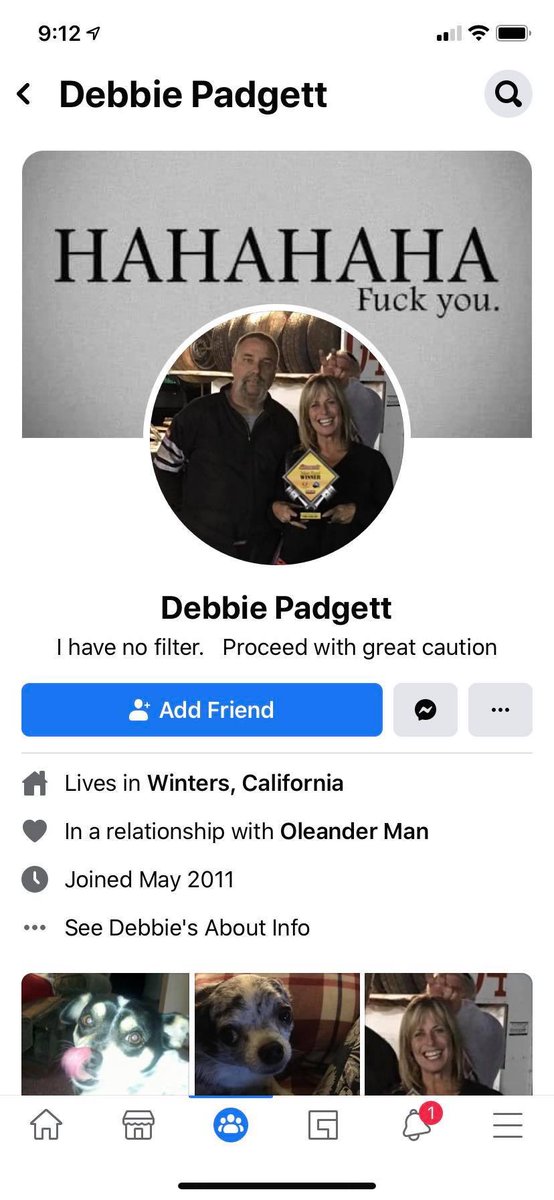 queenofswords_8's tweet photo. Its “Expose Racists Saturday”
Her name is Debbie Padget. She also hides behind the fake account “Batshyt Crazy”
She is cruel, hateful, abusive, and threatened with guns
I don’t know where she works, but I’m hoping twitter can find her. 

Hate will not be tolerated in this town https://t.co/awHqOkHfwo