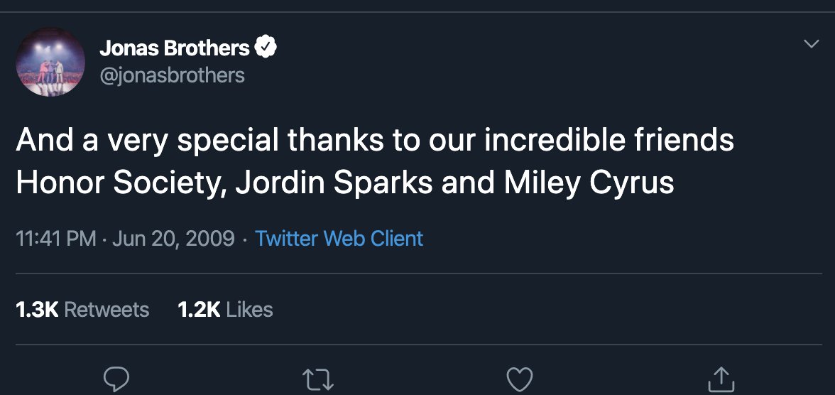 Following the performance, Miley and the Jonas Brothers both tweeted about it. Miley continued tweeting things that were likely meant to be for/about Nick for the next several days.