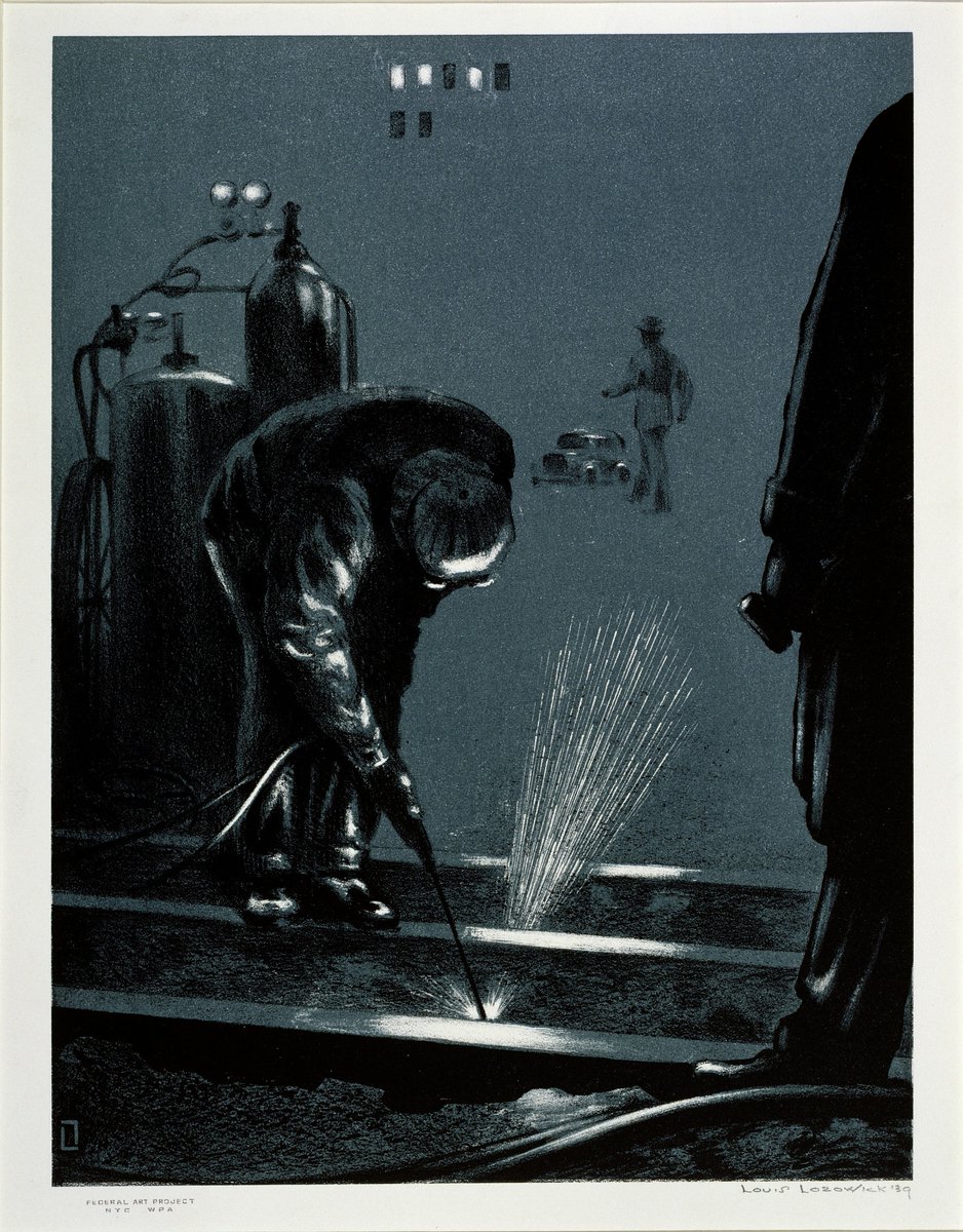 'Night Repairs' (1939) by Louis Lozowick