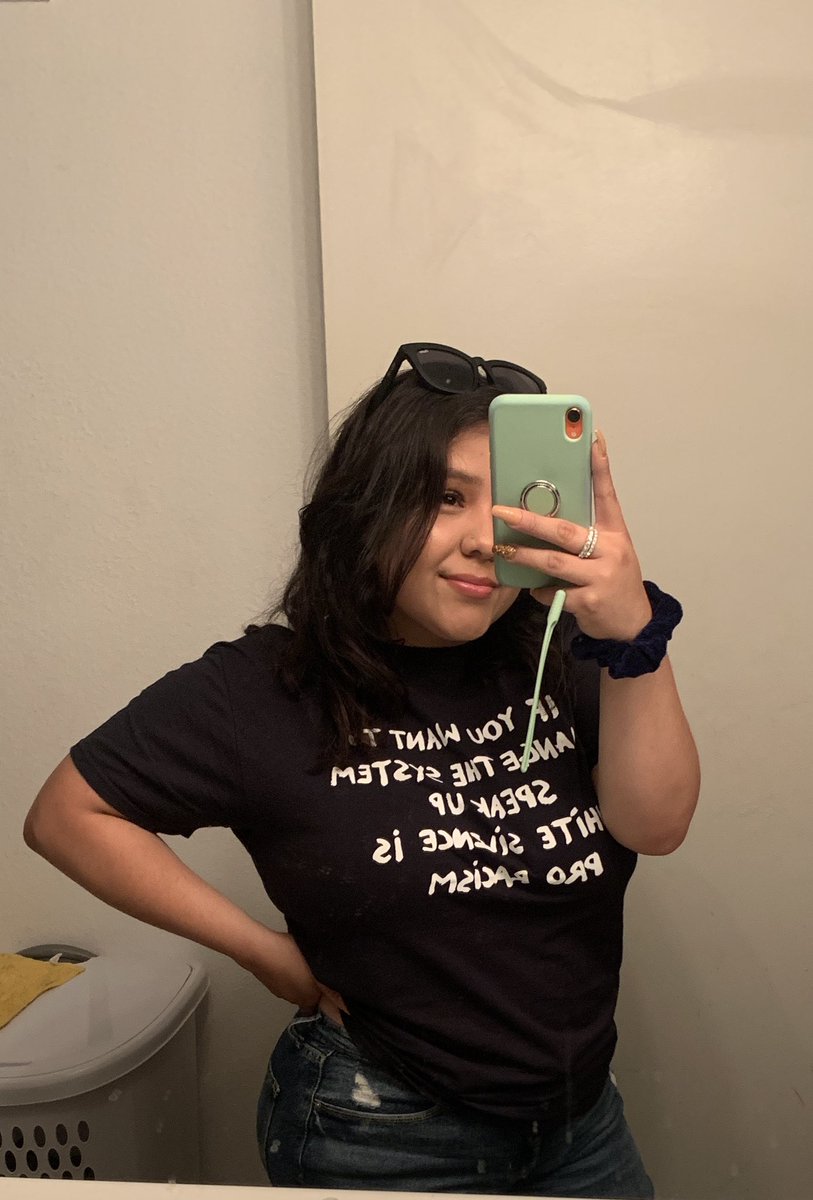 I got my shirt finally!!! <a href="/russdiemon/">RUSS</a> “if you to want change the system speak up white silence is pro racism”