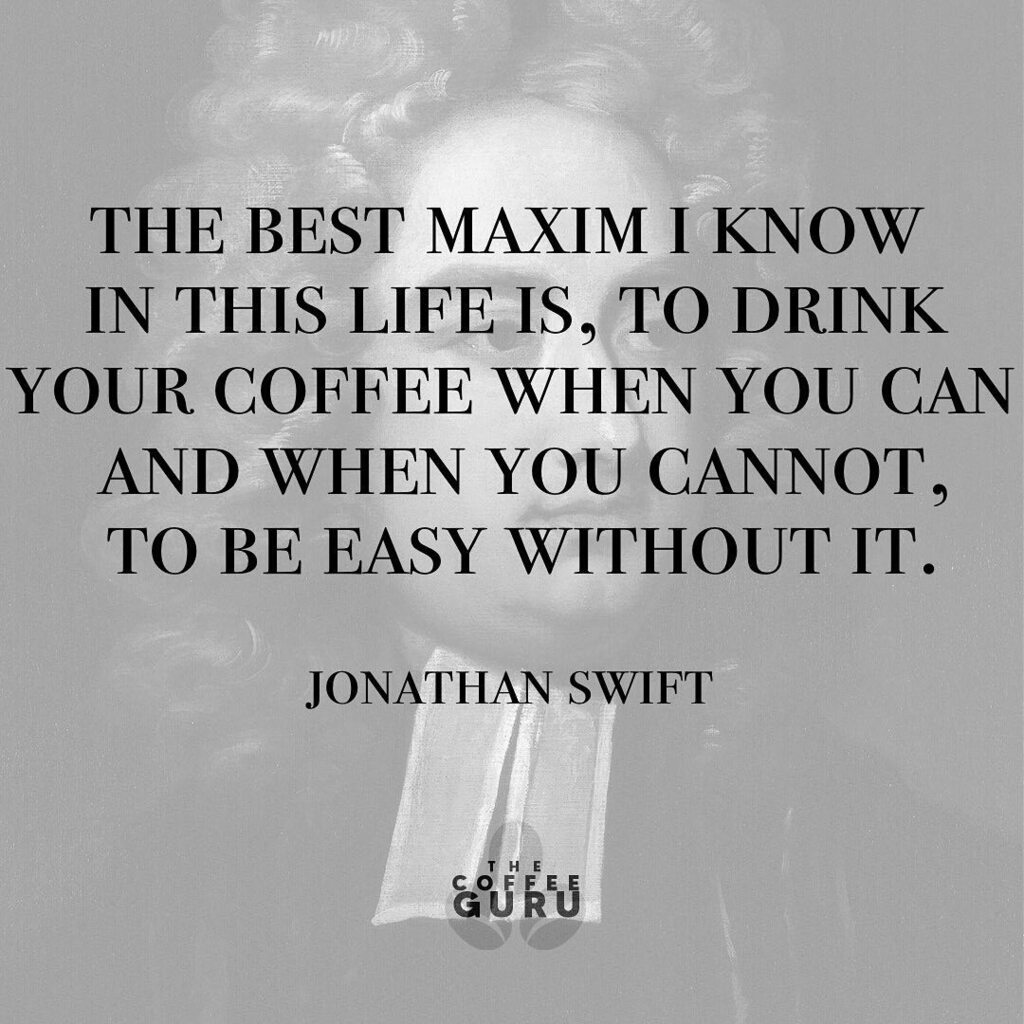 _coffeeguru_'s tweet image. The best Maxim I know in this life is, to drink your Coffee when you can, and when you cannot, to be easy without it. -Jonathan Swift

#coffeewithfriends #givemecoffeenow #cupsofcoffee #caffeinedaily #quotesliveby #coffeememes #afternooncoffee #quotesoft… instagr.am/p/CBqyhfqh0Ah/