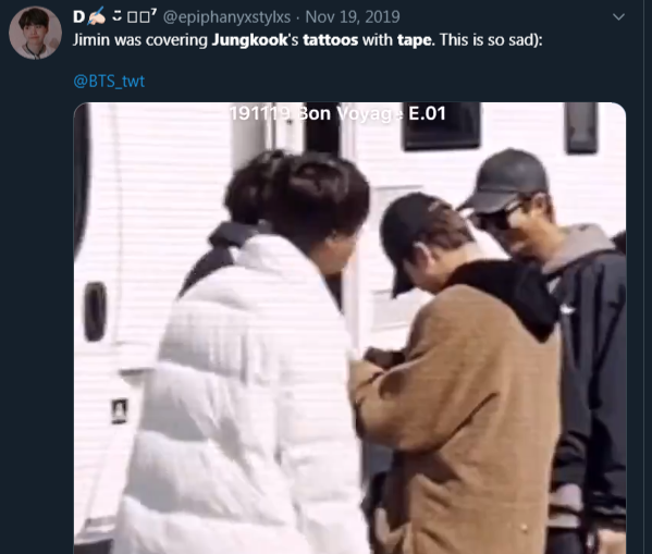BigHit knowing the stress JK was going through those days instead of supporting him, made it worse for him forcing him to hide his tattoos in the most evil ways while recording Bon Voyage. It was painful to see.You can always count on BH to always ruin things.