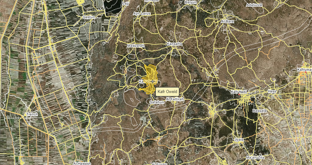  #Syria:  #RuAF bombed tonight area of  #KafrOweid in Jebal Zawiyah (S.  #Idlib).