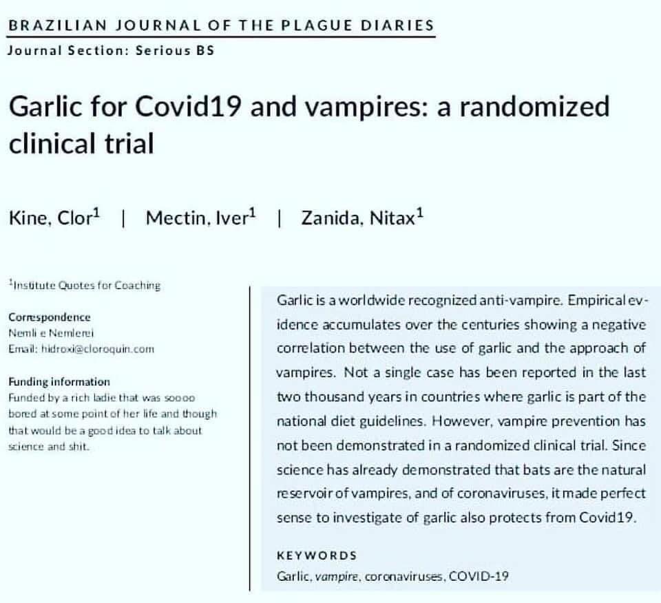 _matiasezeqiel's tweet photo. Por fin empezaron a aparecer evidencias fuertes de tratamiento... 

#COVID19 #trial #drug #vampire https://t.co/jXpWgbzYm9