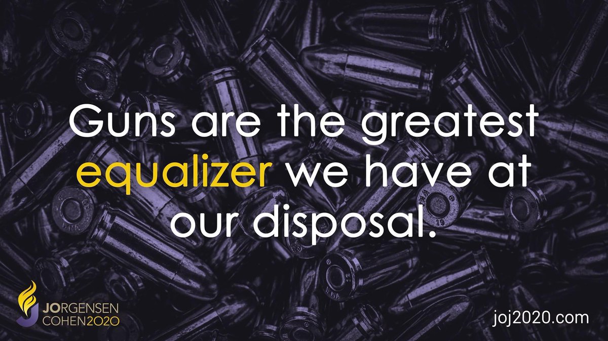 The right to self defense transcends political boundaries.
Our second amendment is in place to protect us in case the first amendment is infringed upon. 
#2AShallNotBeInfringed 
joj2020.com