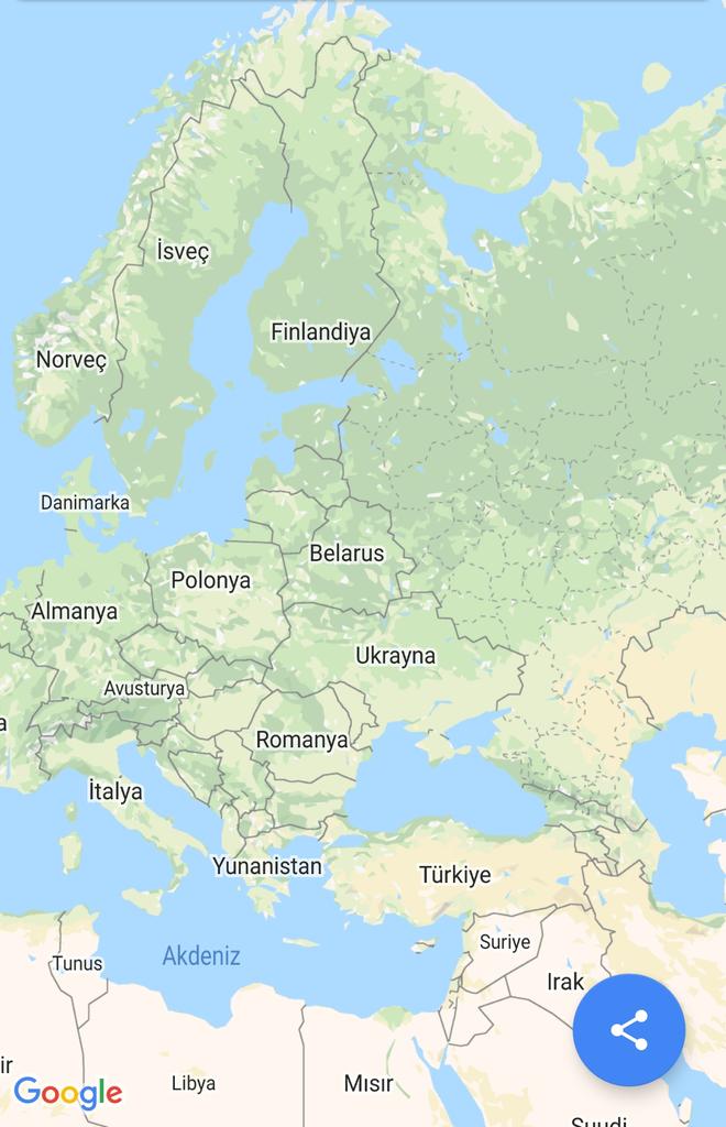 Yukarıda dev gibi görünen Finlandiya var ya